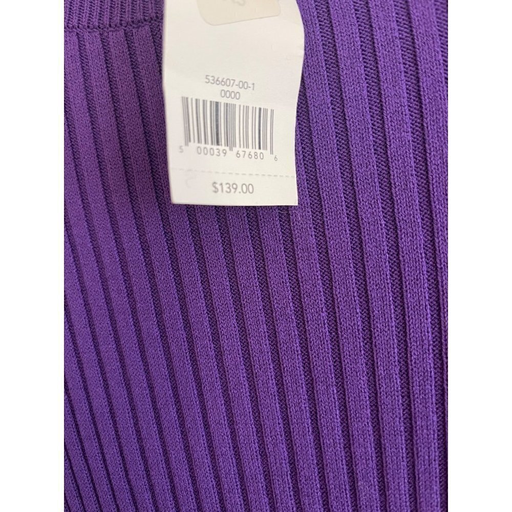 Banana Republic Ribbed Bodycon Long Sleeve Dress SZ XS Purple Stretch - Picture 11 of 12